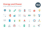 192 Flat Energy and Power Icons