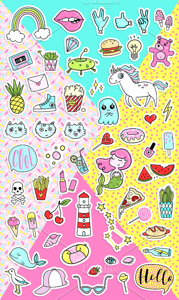 Totally RAD sticker pack in Illustrations - product preview 3