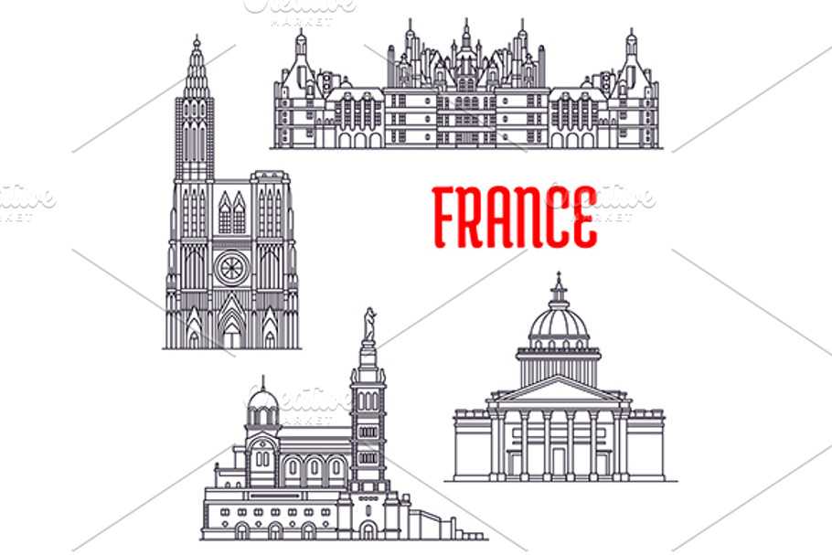 Architecture buildings of France