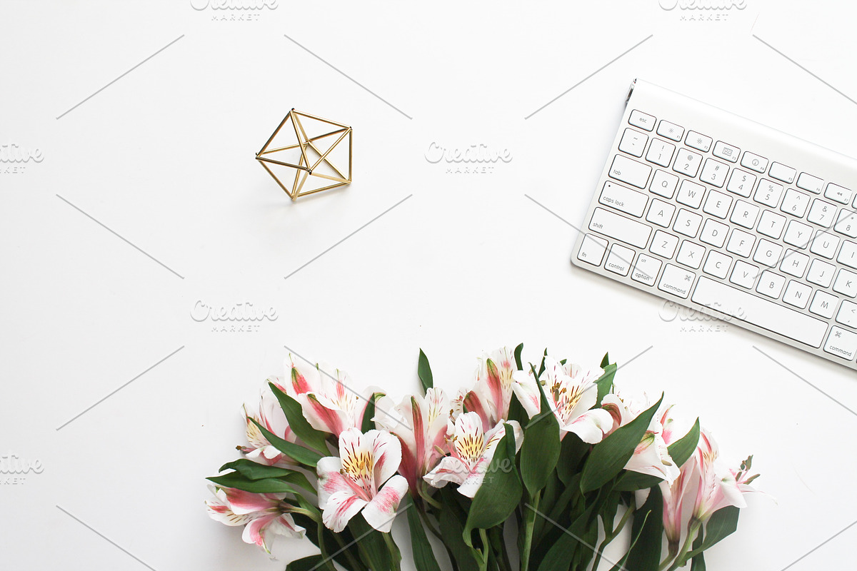 Flower & iMac Keyboard Stock Photo in Mobile & Web Mockups - product preview 8