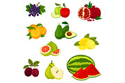 Fruits vector icons