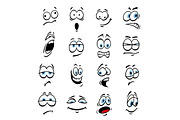 Cartoon eyes with face expressions