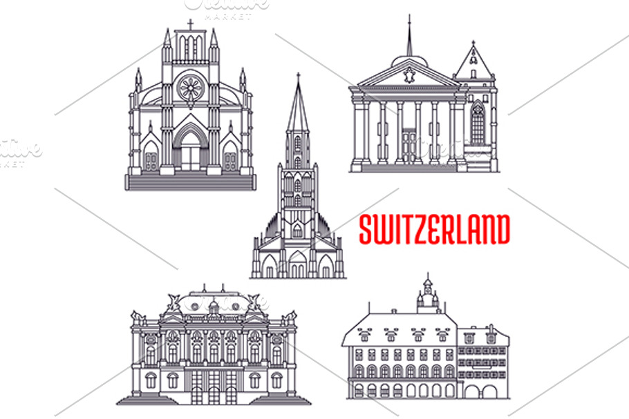 Landmarks of Switzerland in Graphics - product preview 8