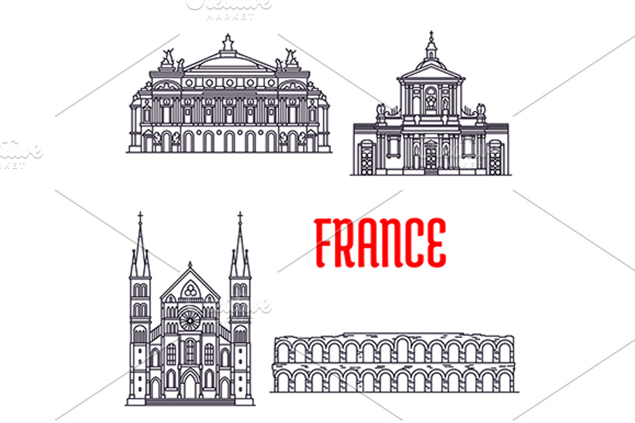 Historic landmarks of France in Graphics - product preview 8