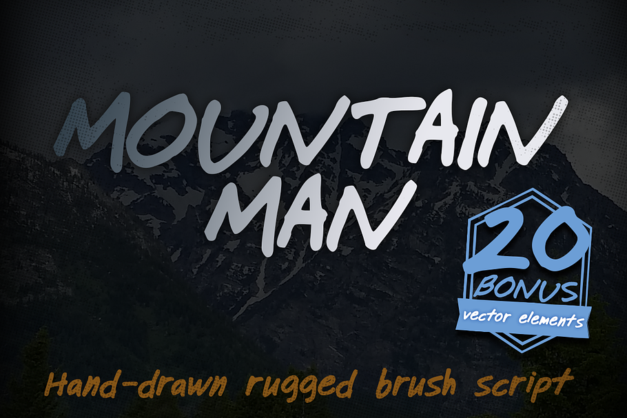 Mountain Man Brush Script in Script Fonts - product preview 8