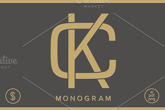 CK Monogram KC Monogram in Logo Templates - product preview 4