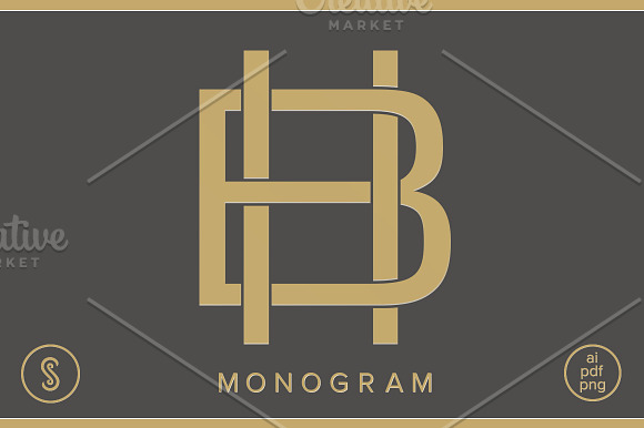 BH Monogram HB Monogram in Logo Templates - product preview 4