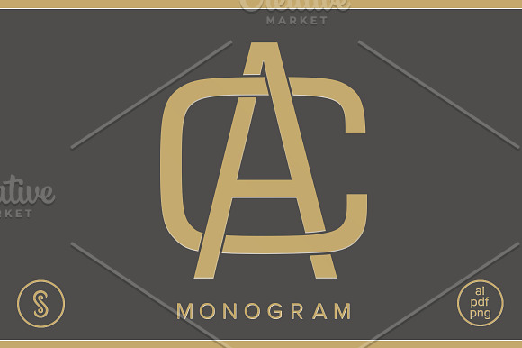 AC Monogram CA Monogram in Logo Templates - product preview 4