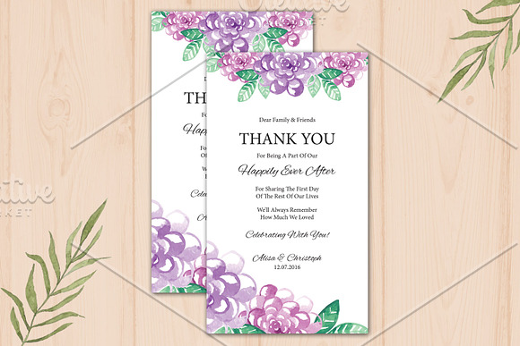 Wedding Thank You Table Card  in Wedding Templates - product preview 1