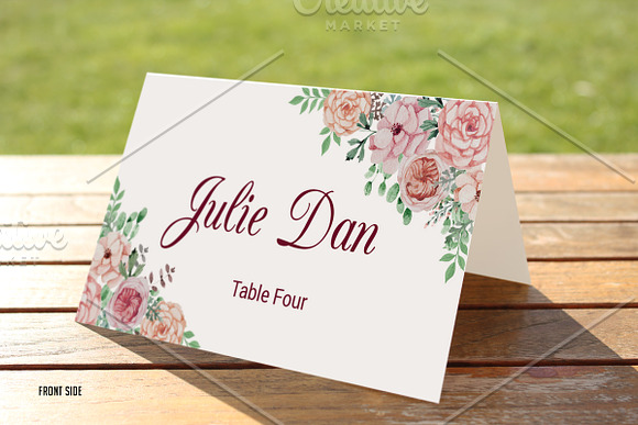 Wedding  Place Card Template in Card Templates - product preview 1
