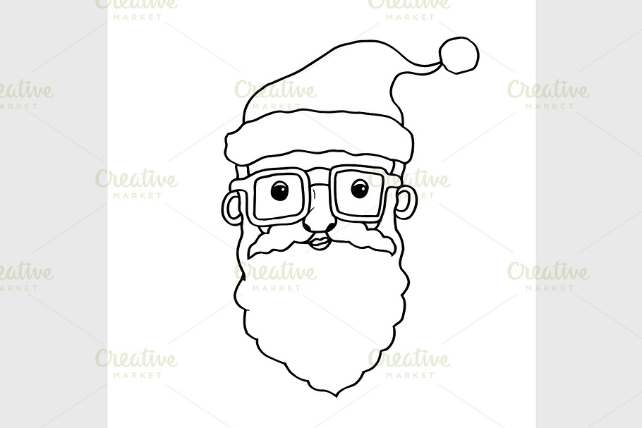 Santa claus face in Graphics - product preview 8
