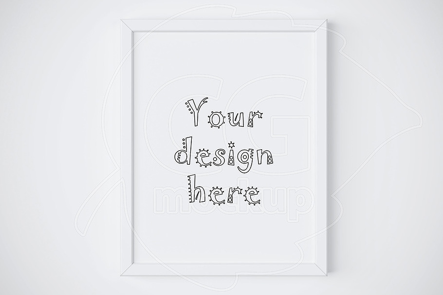 Vertical white frame 11x14" mockup in Print Mockups - product preview 8