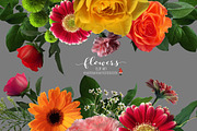 Flowers clip art, floral clipart