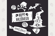 Halloween labels set2