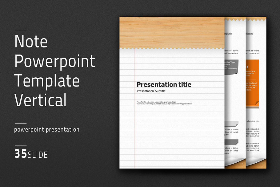 Note Powerpoint Template Vertical in PowerPoint Templates - product preview 8