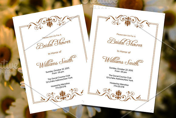 Bridal Shower Invitation Template in Wedding Templates - product preview 1