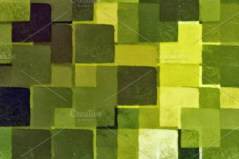 Green Squares Pattern in Illustrations - product preview 8