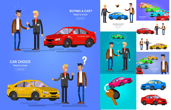 Buying a car set in Illustrations - product preview 1
