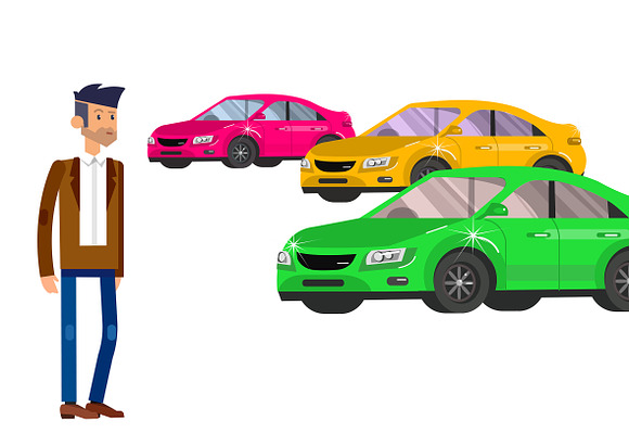 Buying a car set in Illustrations - product preview 6