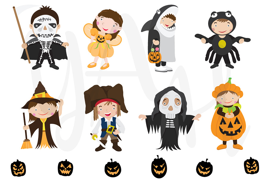 Halloween Night with Costume in Illustrations - product preview 8
