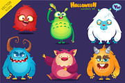 Cartoon monsters set for Halloween 
