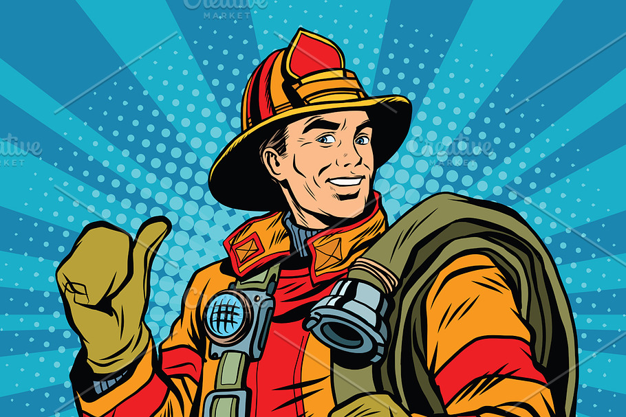 Rescue firefighter in Illustrations - product preview 8