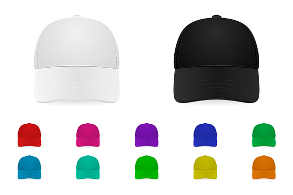 Baseball cap. Vector set. in Objects - product preview 2