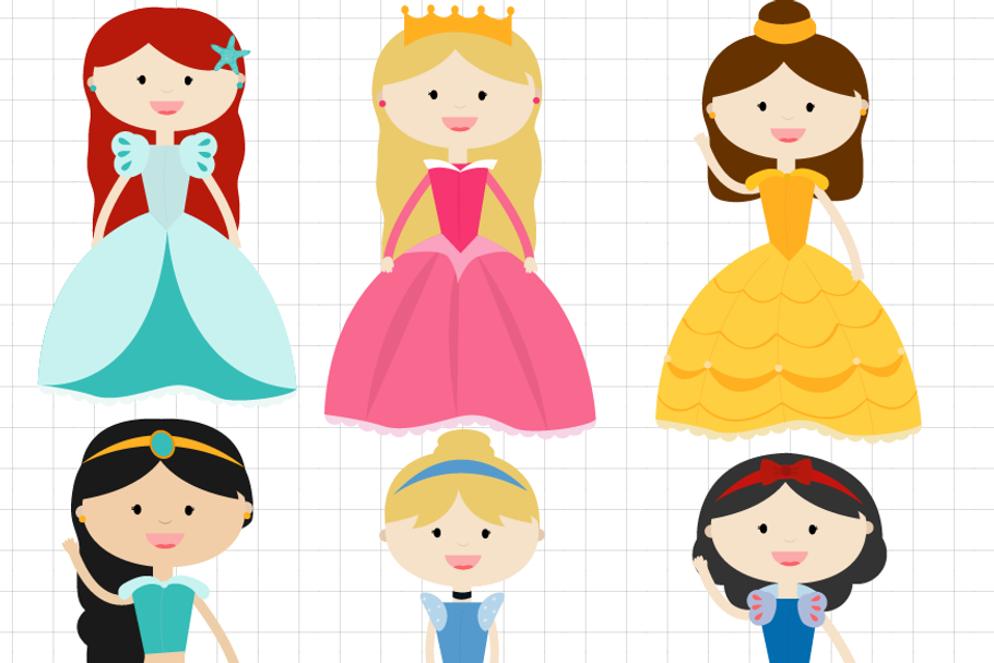 Princess Clipart in Illustrations - product preview 8