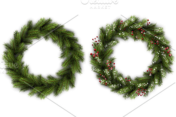Christmas Wreath for Christmas decor in Illustrations - product preview 1
