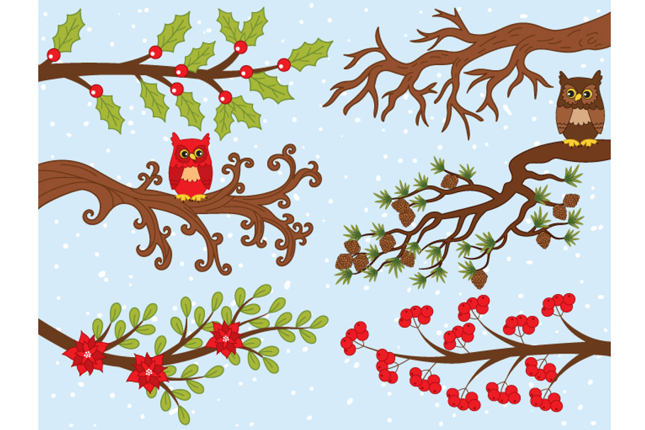 Vector Christmas Branches in Illustrations - product preview 8