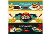 Mexican cuisine restaurant banners