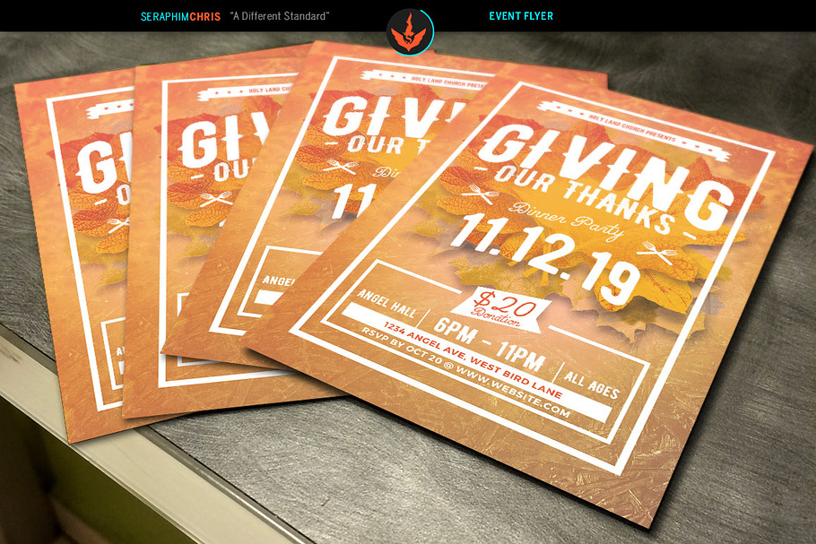 Giving Thanks Holiday Flyer