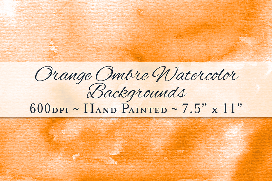 Orange Ombre Watercolor Backgrounds
