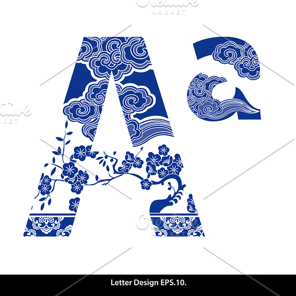 Letter A-Z Chinese style in Symbol Fonts - product preview 1