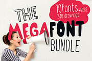 MEGAFONT - Font & Graphics bundle