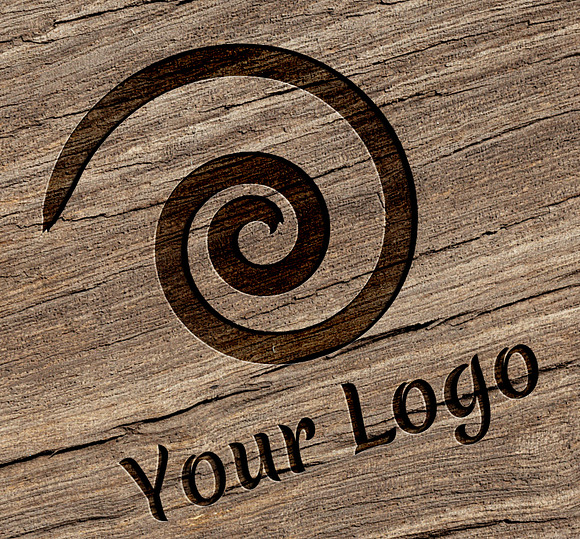 Logo Mock-ups - Wood Style in Branding Mockups - product preview 2