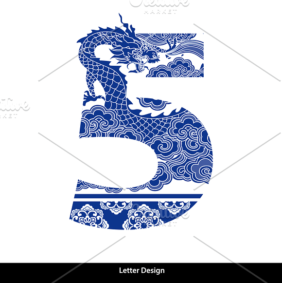 Number 0-9 Design in Chinese Style in Symbol Fonts - product preview 6