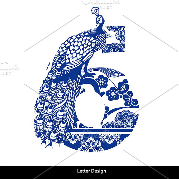 Number 0-9 Design in Chinese Style in Symbol Fonts - product preview 7