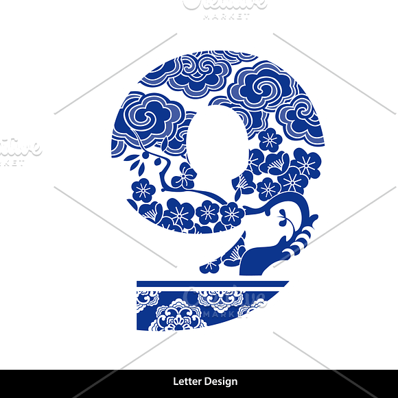 Number 0-9 Design in Chinese Style in Symbol Fonts - product preview 10