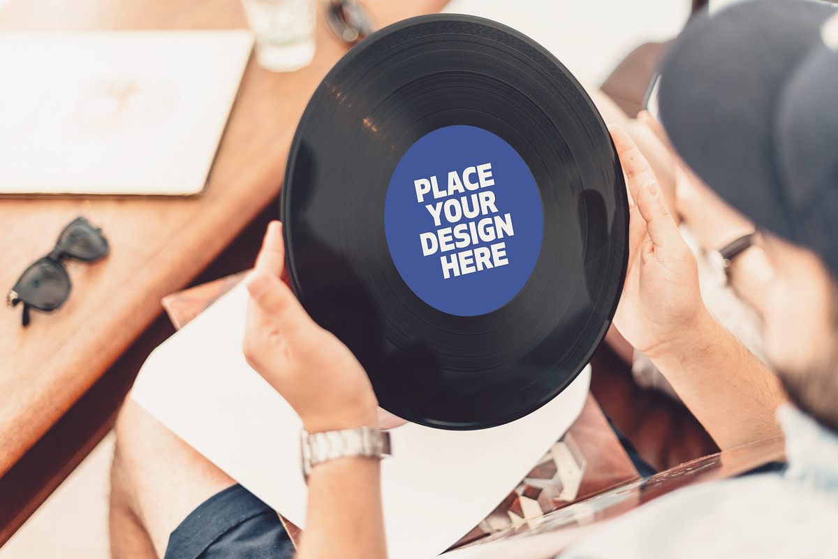 Vinyl Record Mock-up in Product Mockups - product preview 8