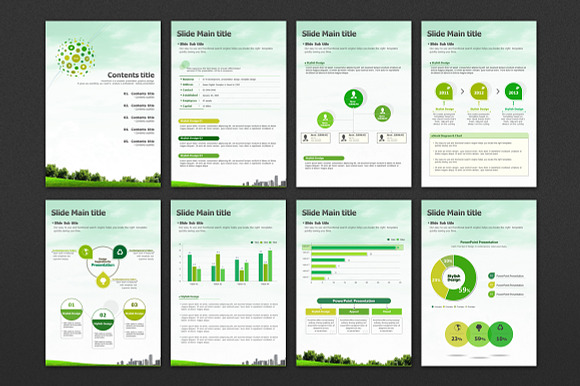 Eco Business Template Vertical in PowerPoint Templates - product preview 1