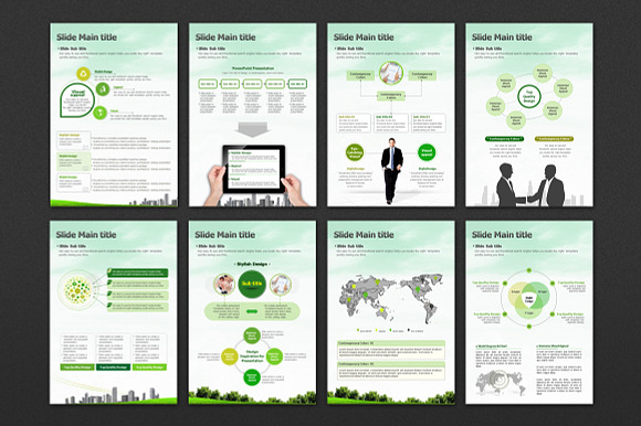 Eco Business Template Vertical in PowerPoint Templates - product preview 4