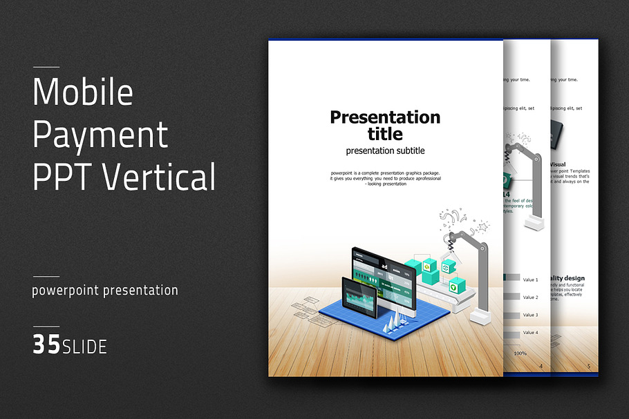Mobile Payment PPT Vertical in PowerPoint Templates - product preview 8