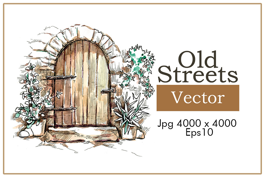 Old Door in Illustrations - product preview 8