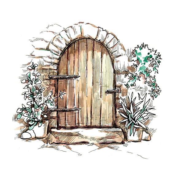 Old Door in Illustrations - product preview 1