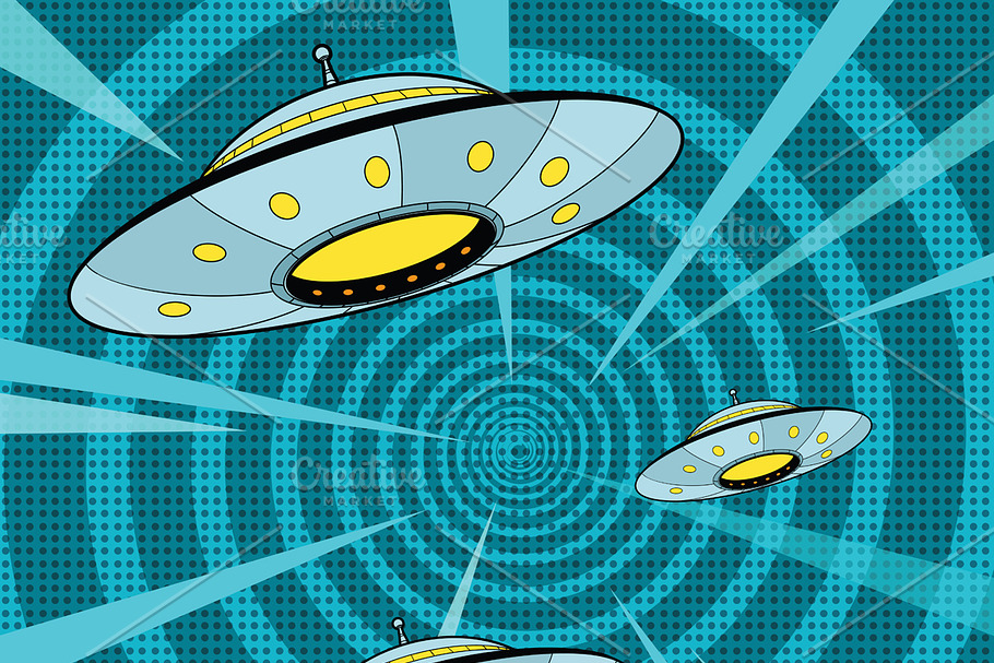 Space attack UFO in Illustrations - product preview 8