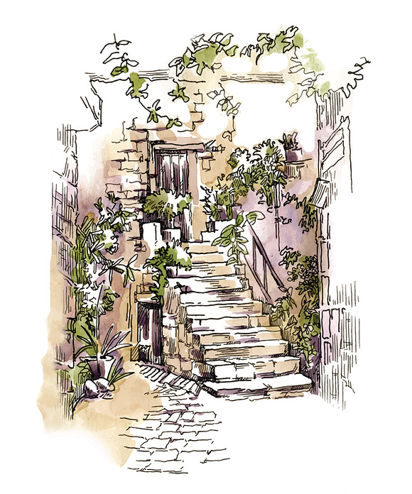 Old Street in Illustrations - product preview 1