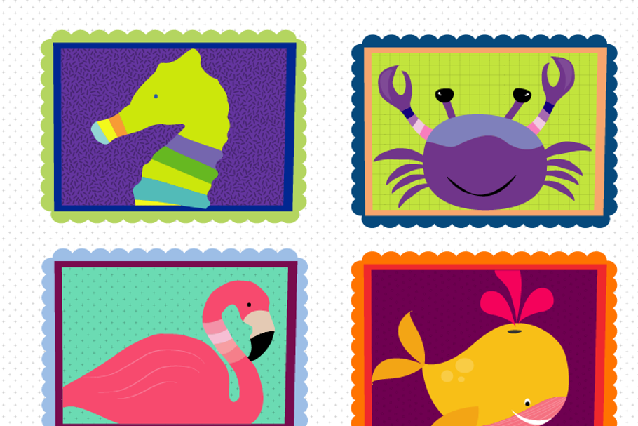 Animals on Frames Clipart in Illustrations - product preview 8