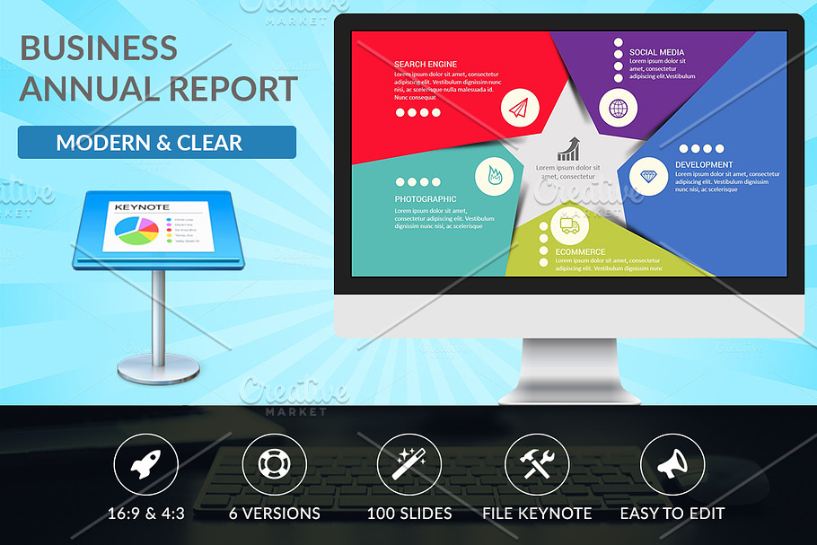 Business Annual Report Keynote in Keynote Templates - product preview 8