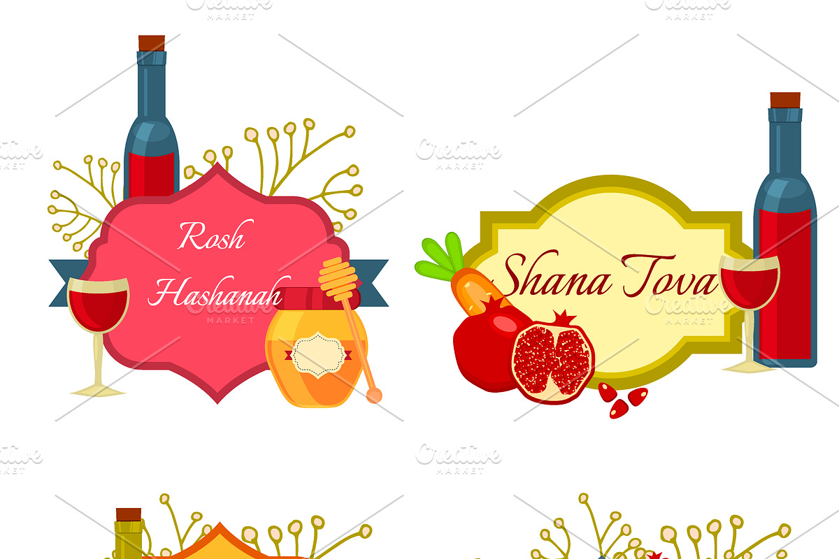 Rosh Hashanah Jewish New Year in Illustrations - product preview 8